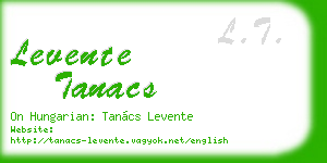 levente tanacs business card